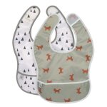 Little forest lot de 2 bavoirs avec poche