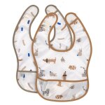Little mateys lot de 2 bavoirs avec poche
