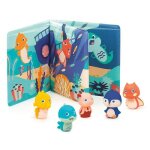 Livre de bain et ses 5 marionnettes