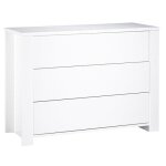 Loft blanc commode 3 tiroirs