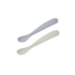 Lot de 2 cuill�res 1er �ge en silicone + bo�te