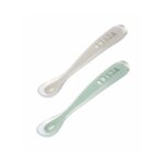 Lot de 2 cuill�res 1er �ge en silicone + boite de transport