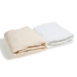 Lot de 2 draps housses b�b� gaze de coton