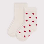 Lot de 2 paires de chaussettes c?urs en jersey de coton b�b�