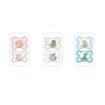 Lot de 2 sucettes classiques 1er ge silicone