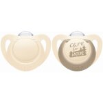 Lot de 2 sucettes nature silicone