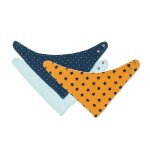 Lot de 3 bavoirs foulard