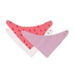 Lot de 3 bavoirs foulard