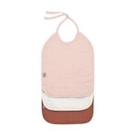 Lot de 3 bavoirs medium en mousseline