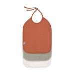 Lot de 3 bavoirs medium en mousseline