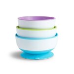 Lot de 3 bols � base ventouse