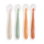 Lot de 4 cuill�res b�b� silicone