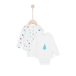 No�l lot de 2 bodies manches longues