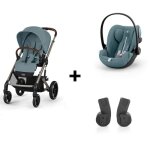 Pack duo balios stormy blue : poussette balios s lux 3 + si�ge auto cloud g plus + adaptateurs