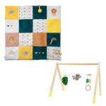 Pack veil : tapis d'veil safari + arche d'veil en bois