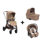 Pack trio bellagio caramel : poussette bellagio 2 + nacelle flexi + si�ge auto first - seat recline