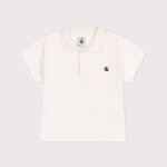 Polo bb en coton manches courtes uni