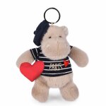 Porte - cl� hippopotame avec b�ret et marini�re