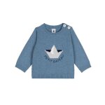 Pull b�b� en laine et coton � motif bateau