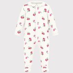 Pyjama b�b� en coton avec col p�tale fruits