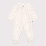Pyjama en coton � col avec zip c?urs