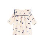 Robe b�b� en coton manches longues imprim�e baies