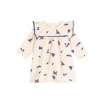 Robe b�b� en coton manches longues imprim�e baies