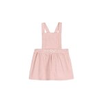 Robe b�b� en velours c�tel� brod� de fleurs � la ceinture