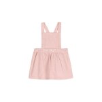 Robe b�b� en velours c�tel� brod� de fleurs � la ceinture