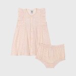 Robe � manches courtes et bloomer en gaze