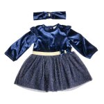 Robe manches longues en velours