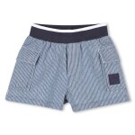 Short b�b� en denim ray�