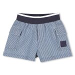 Short b�b� en denim ray�