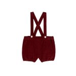 Short � bretelles b�b� en velours uni