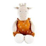 Tiga, stegi & ops peluche medium tiga en veloudoux et mousseline de coton bio