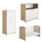 Trio chambre arthur : lit b�b� + commode + armoire