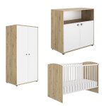 Trio chambre arthur : lit b�b� + commode + armoire