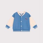 Veste teddy en coton colorblock