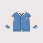 Veste teddy en coton colorblock