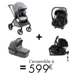 Offre william kent : poussette vega + nacelle + coque orion + base  599?