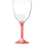 20 grands verres  eau, pied rose gold perle