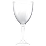 20 grands verres  eau, pied transparent