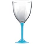 20 grands verres  eau, pied turquoise