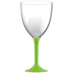 20 grands verres  eau, pied vert