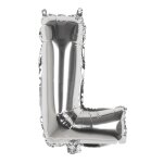 Ballon aluminium mylar lettre l, argent