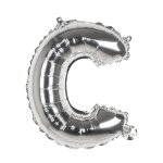 Ballon aluminium mylar lettre c, argent