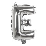 Ballon aluminium mylar lettre e, argent