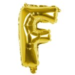 Ballon aluminium mylar lettre f, or