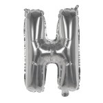 Ballon aluminium mylar lettre h, argent