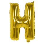 Ballon aluminium mylar lettre h, or